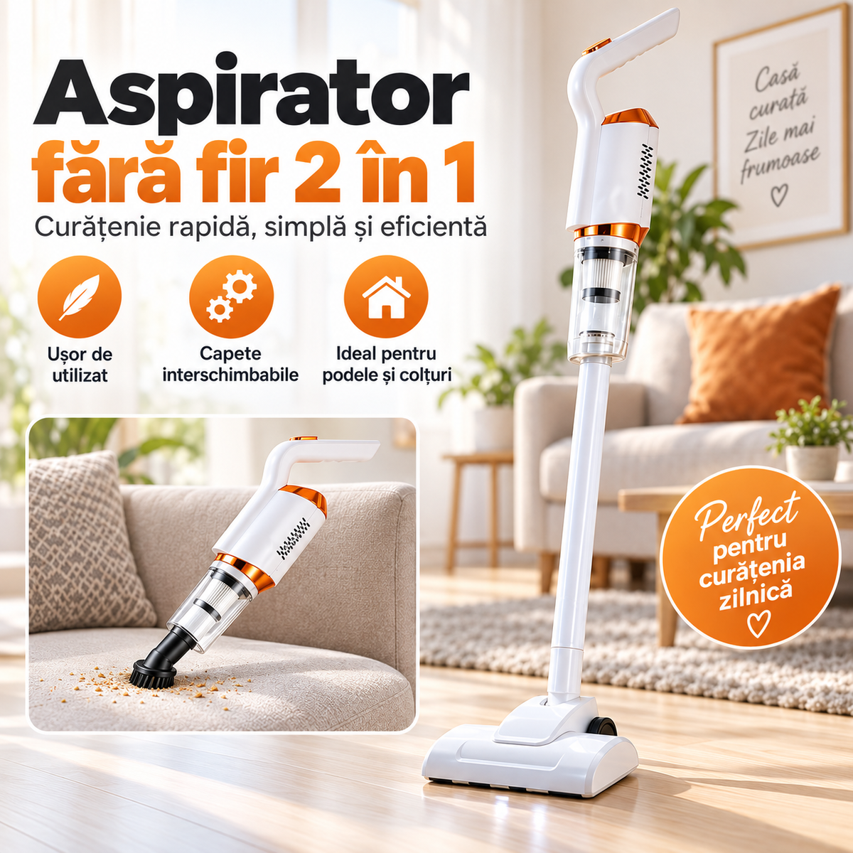 Aspirator Vertical Portabil - Fara Fir